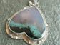 Purple Sky at Night — A Moss Agate Landscape Pendant Necklace in Oxidized Sterling Silver