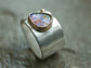 Keeper of the Galaxies — Boulder Pipe Crystal Opal Ring in Sterling Silver and Solid 14kt Gold — Size 6 3/4