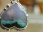 Purple Sky at Night — A Moss Agate Landscape Pendant Necklace in Oxidized Sterling Silver