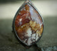 Fire Storm — A Wild Horse Magnesite Ring in Oxidized Silver — Size 7 1/2