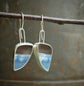 Calm Waters — A Pair of Owyhee Opal Dangle Earrings in Sterling Silver