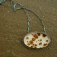 Autumn Daisies — A Dendritic Agate Pendant Necklace in Oxidized Sterling Silver