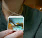 Baby Blue Skies — A Rare Gemscilia Scenic Landscape Reversible Pendant Necklace in Sterling Silver
