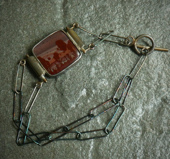 Double Vision — A Double Sided Apache Sage Landscape Bracelet in Oxidized Sterling Silver
