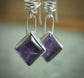 Frozen in Time: Frosty Lilacs — A Pair of Bridewell Stone Dangle Earrings in Sterling Silver