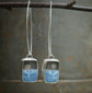 Ocean Reflections — A Pair of Owyhee Opal Dangle Earrings in Oxidized Sterling Silver