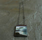 Blustery Beach Day — A Landscape Jasper Pendant Necklace in Oxidized Sterling Silver