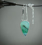 Hidden Scenes — Deep Sea Dive; A Petrified Blue Wood Opal Pendant Necklace in Sterling Silver