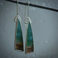 Seaside Driftwoods — A Pair of Petrified Wood Opal Dangle Earrings in Sterling Silver