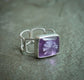 Frozen in Time: Frosty Lilac — A Bridewell Stone Ring in Sterling Silver — Size 8 1/4