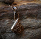 Undulating Relics — A Suture Ammonite Pendant Necklace in Oxidized Silver and Gold