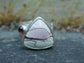 Moving Mountains — An Adjustable Brecciated Lilac Mookaite and Garnet Ring in Sterling Silver — Sizes 9 to 10
