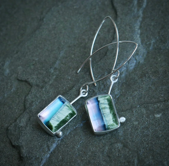 Frozen in Time: The Thaw — A Pair of Bridewell Dangle Earrings in Sterling Silver