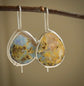 Easter Eggs — A Pair of Australian Pastel Boulder Opal Drop Earrings in Sterling Silver