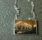 Frosted Retreat — A Reversible Scenic Landscape Jasper Pendant Necklace in Sterling Silver