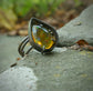 Mystical Energy — An Ethiopian Opal Statement Ring in Oxdized Sterling Silver — Size 8 1/4 to 8 1/2
