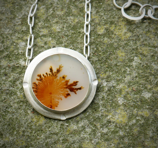 Branching into the Wild — A Dendritic Agate Pendant Necklace in Sterling Silver