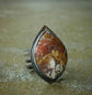 Fire Storm — A Wild Horse Magnesite Ring in Oxidized Silver — Size 7 1/2