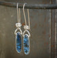 Frozen in Time: Blue Icicles — Bridewell Stone Dangle Earrings in Sterling Silver