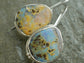 Easter Eggs — A Pair of Australian Pastel Boulder Opal Drop Earrings in Sterling Silver