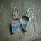 Calm Waters — A Pair of Owyhee Opal Dangle Earrings in Sterling Silver