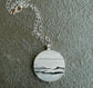 White Out — A Landscape Jasper Pendant Necklace in Sterling Silver