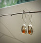 Deep in The Golden Hour — A Pair of Montana Agate Landscape Earrings in Sterling Silver and Gold
