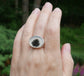 Hydrangea in Bloom — A Dendritic Agate Ring in Sterling Silver — Size 6 3/4