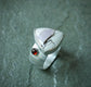 Moving Mountains — An Adjustable Brecciated Lilac Mookaite and Garnet Ring in Sterling Silver — Sizes 9 to 10