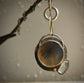 Eternal Sunflower — A Dendritic Agate and Tourmaline Pendant Necklace in Oxidized Sterling Silver and 14kt Gold