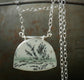 Nordic Glow — A Landscape Dendritic Rhyolite Jasper Pendant Necklace in Sterling Silver