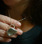 Leafing Impressions — A Leaf Skeleton Quartz Pendant Necklace in Sterling Silver