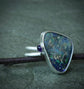 Emergence — An Australian Boulder Opal and Amethyst Ring in Sterling Silver — Size 8 3/4 to 9