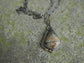 On the High Seas — A Landscape Blue Mountain Jasper Pendant Necklace in Oxidized Silver and 14kt Gold