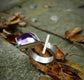 Indigo Clarity — A Split Amethyst Ring in Sterling Silver — Size 7 1/2 to 8