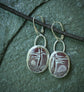 Ancient Treescapes — A Pair of Sonoran Jasper Dangle Earrings in Sterling Silver