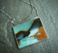 Baby Blue Skies — A Rare Gemscilia Scenic Landscape Reversible Pendant Necklace in Sterling Silver