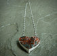 Healing Heart — A 2 in 1 Marcasite Heart Pendant Necklace and Brooch in Sterling Silver