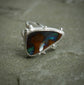 Ironstone Twilight — A Boulder Opal Ring in Sterling Silver - Size 7 3/4