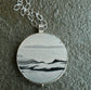 White Out — A Landscape Jasper Pendant Necklace in Sterling Silver