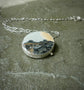 The Golden Hour — A Maligano Jasper Landscape Pendant Necklace in Sterling Silver