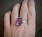 Twilight Purple — An Amethyst Diving Board Ring in Sterling Silver — Size 8 1/2