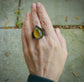 Mystical Energy — An Ethiopian Opal Statement Ring in Oxdized Sterling Silver — Size 8 1/4 to 8 1/2
