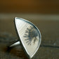 Dandelion Illumination — A Dendritic Agate Ring in Sterling Silver 6 3/4 to 7