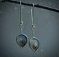 The Drawn Out Evenings — A Pair of Landscape Dendritic Agate Dangle Earrings in Sterling Silver