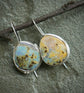 Easter Eggs — A Pair of Australian Pastel Boulder Opal Drop Earrings in Sterling Silver