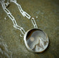Mountain Clarity — A Plume Agate Landscape Pendant Necklace in Sterling Silver