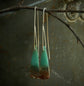 At the Shoreline — A Pair of Petrified Opalized Wood Drop Earrings in Sterling Silver