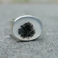 Hydrangea in Bloom — A Dendritic Agate Ring in Sterling Silver — Size 6 3/4