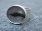 Reflections of Autumn — A Landscape Dendritic Agate Ring in Sterling Silver — Size 8